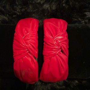 Red Leather- like headband